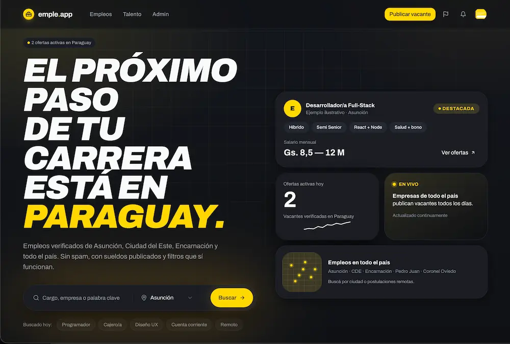 emple.app - Marketplace laboral — caso de estudio de Recursos humanos / Marketplace laboral